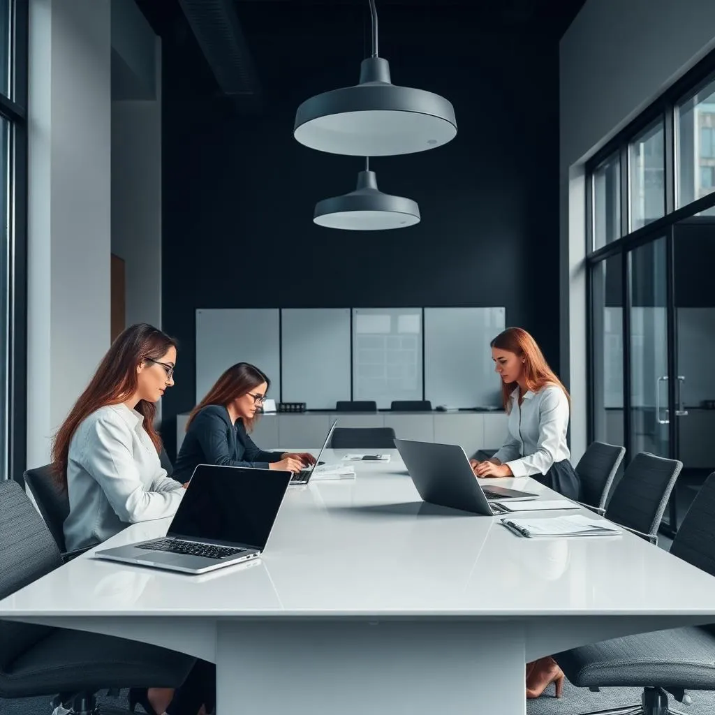 Professionals meeting in a bright modern office