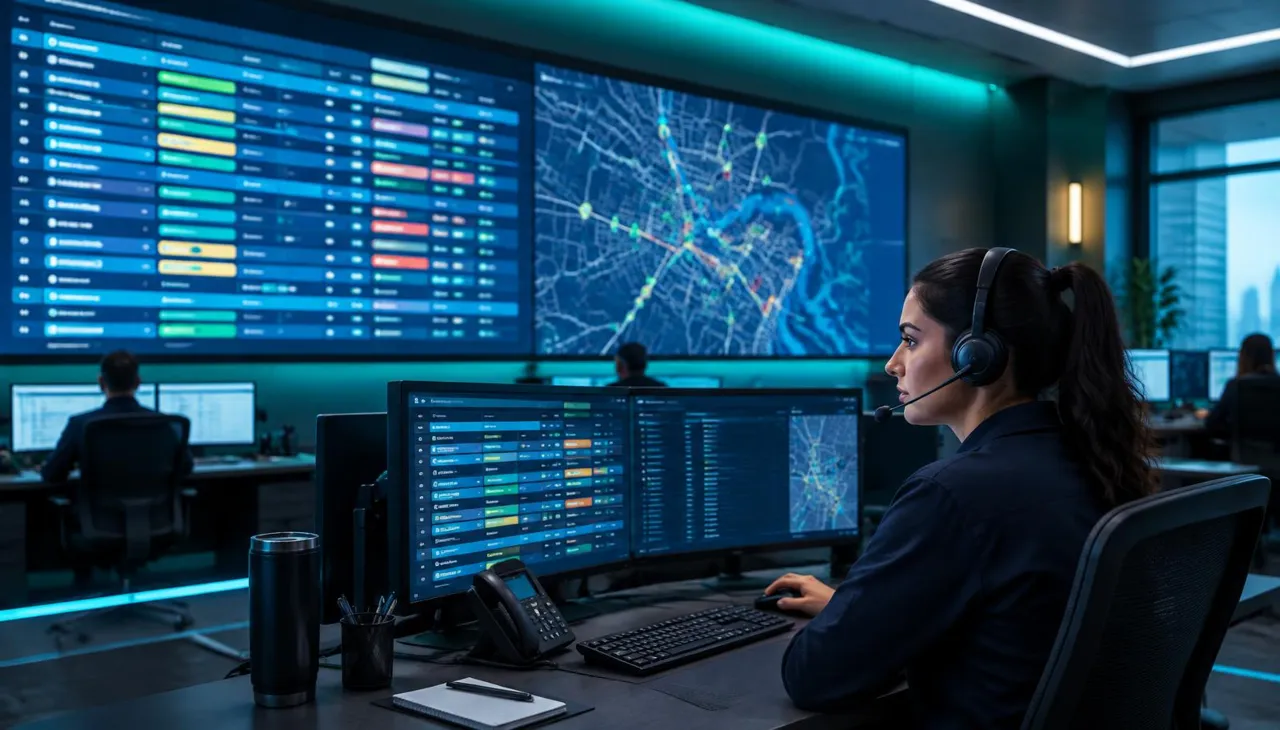 Dispatcher assigning crews on a live schedule board