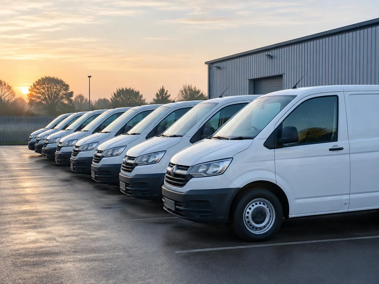 Branded service van in a driveway