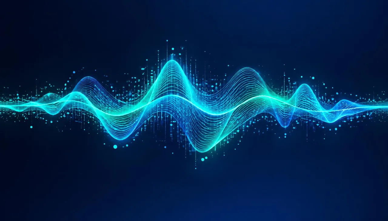 AI voice agent waveform answering an incoming call